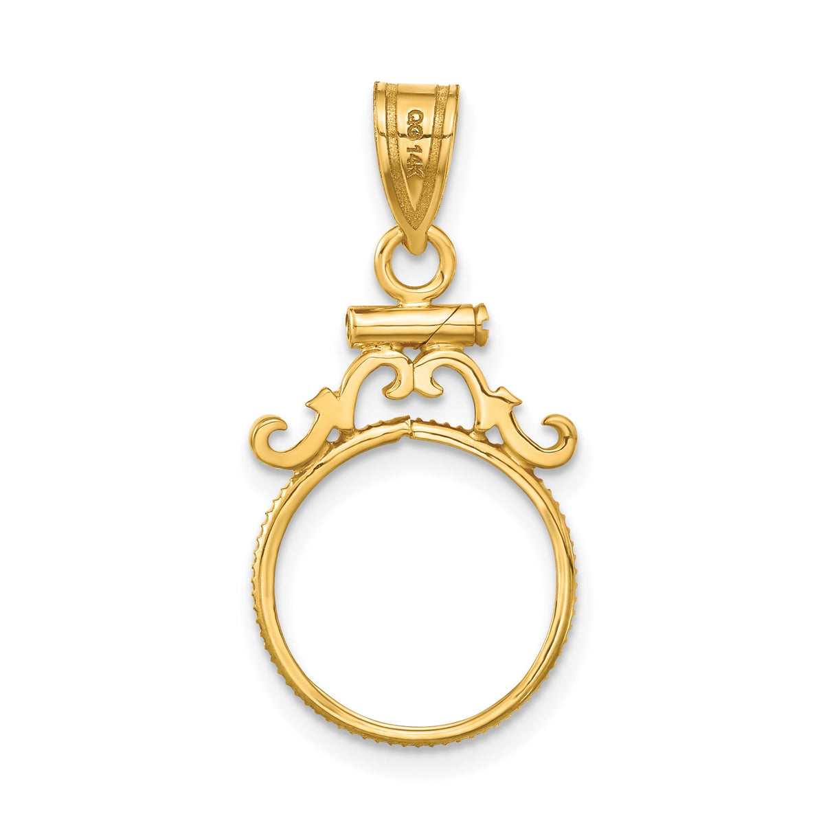 13 mm 14k Yellow Gold coin bezel for 13 mm Coin β additional image
