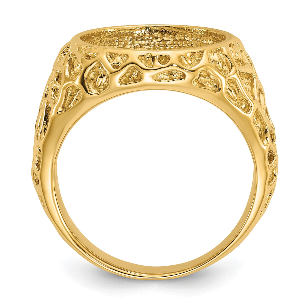 13 mm 14k Yellow Gold coin bezel for 13 mm Coin β alternate view