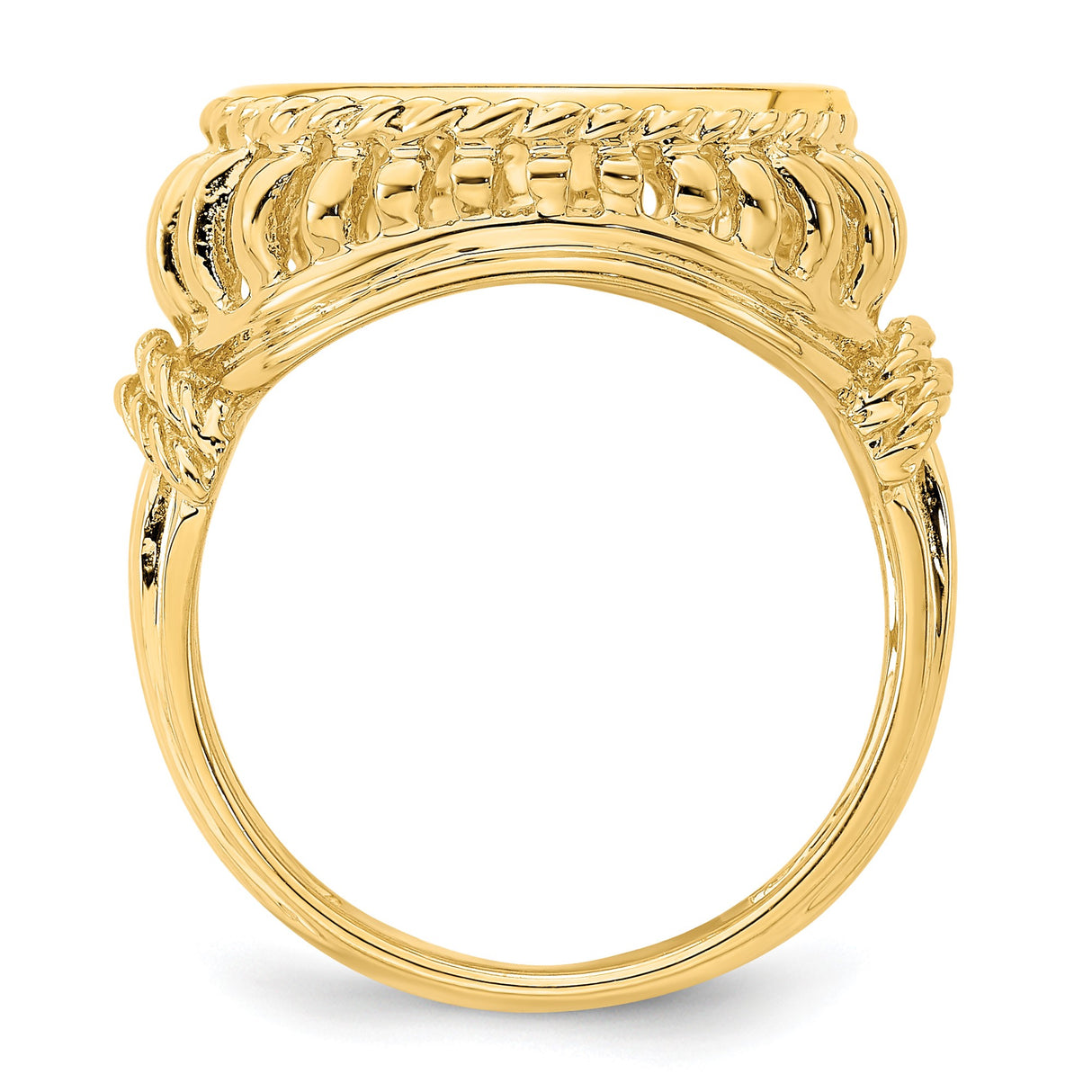 13 mm 14k Yellow Gold coin bezel for 13 mm Coin β alternate view