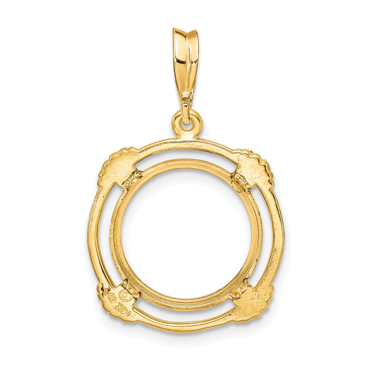 14 mm 14k Yellow Gold coin bezel for 14 mm Coin β additional image