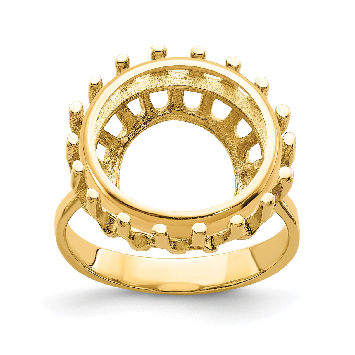 14 mm 14k Yellow Gold coin bezel for 14 mm Coin β additional image