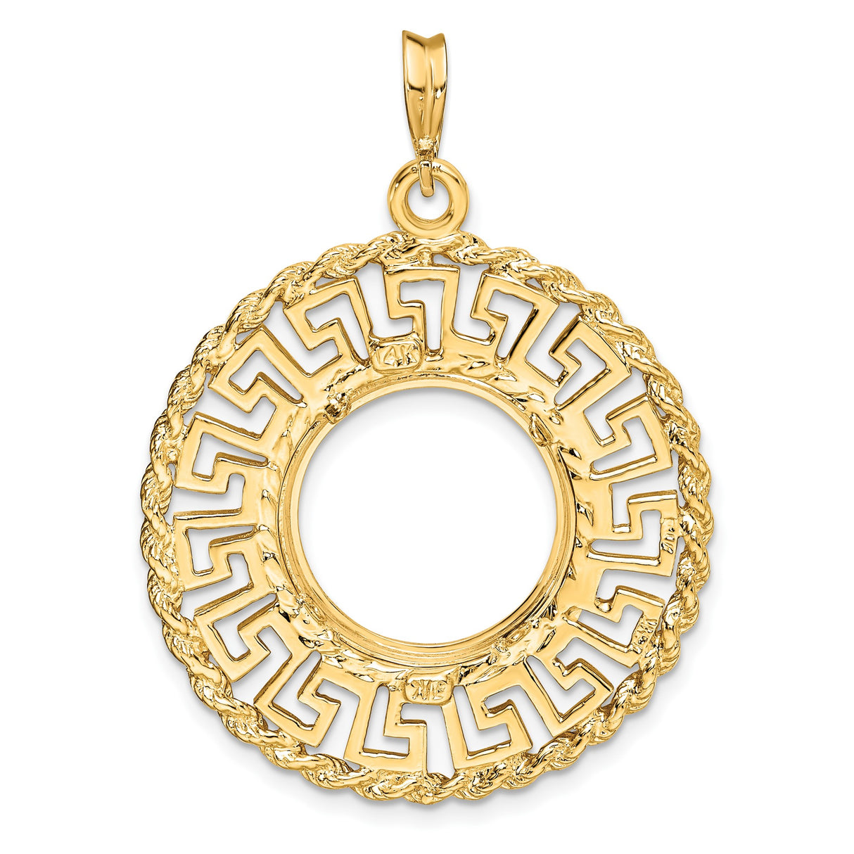 15 mm 14k Yellow Gold coin bezel for 15 mm Coin β additional image