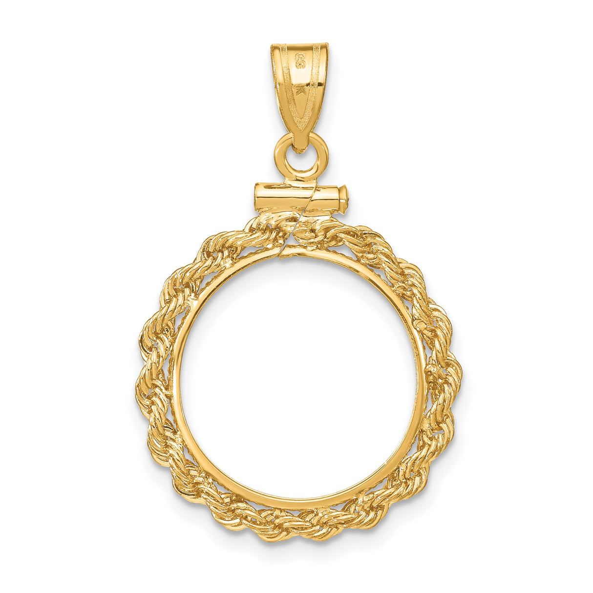 15 mm 14k Yellow Gold coin bezel for 15 mm Coin β additional image