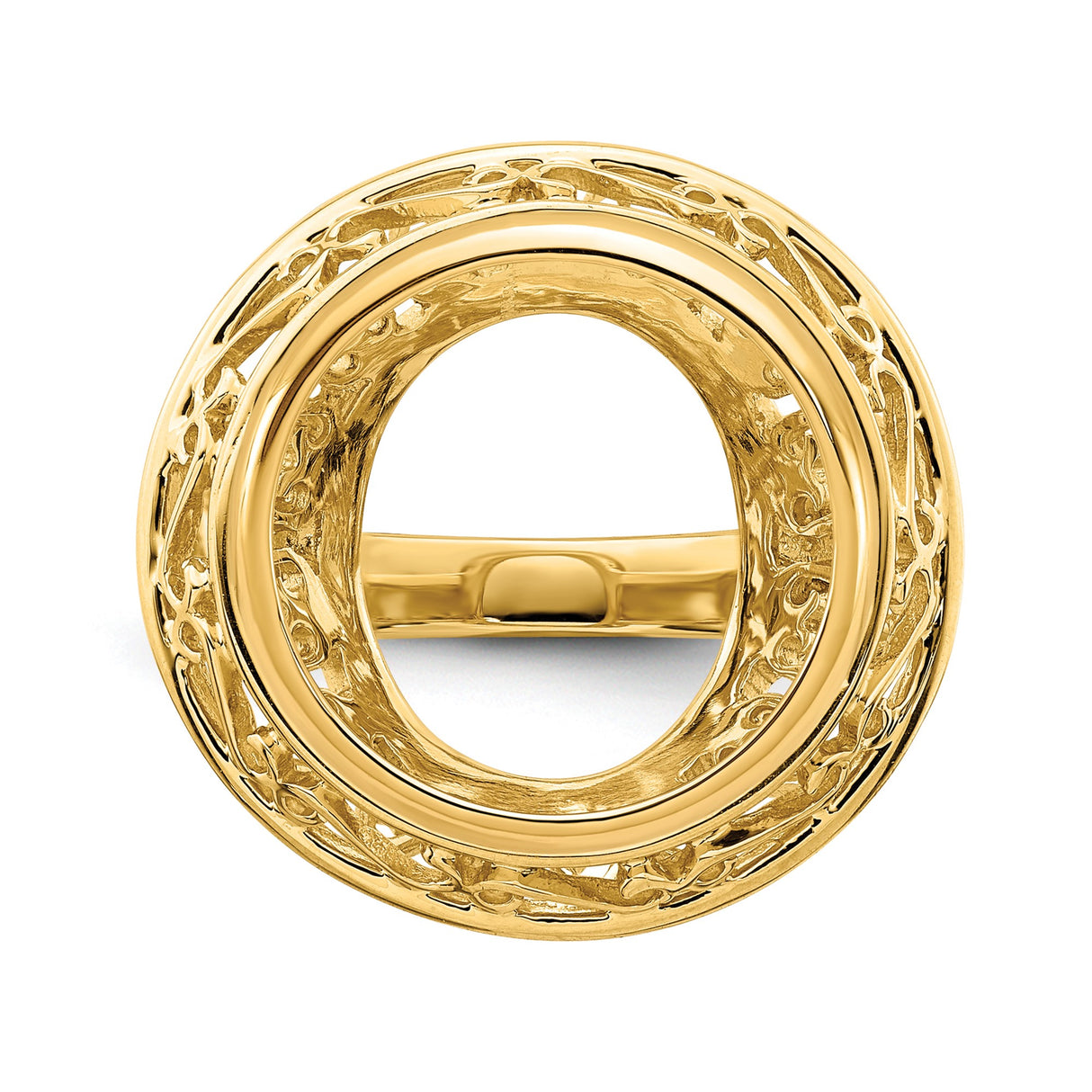 15 mm 14k Yellow Gold coin bezel for 15 mm Coin β additional image