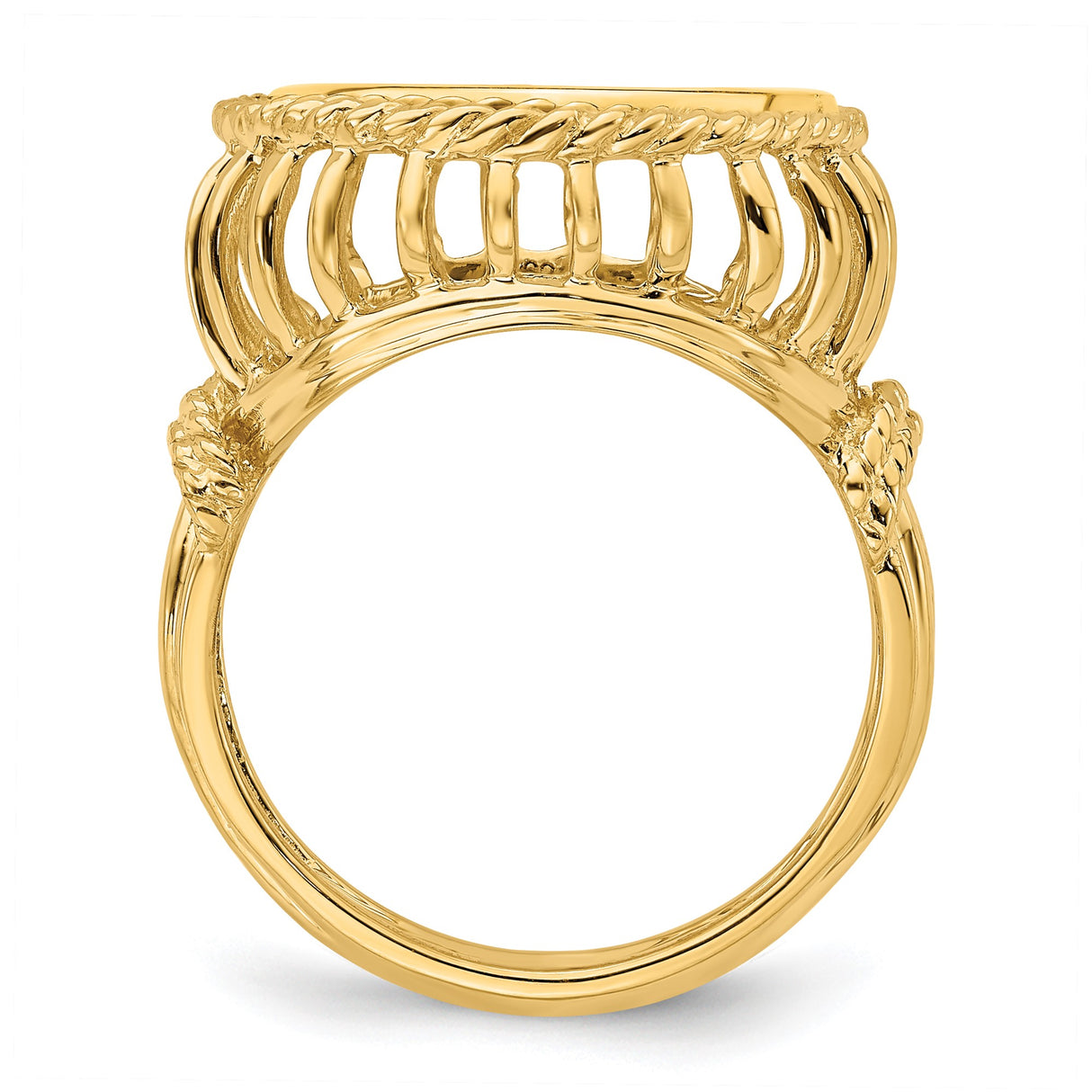 15 mm 14k Yellow Gold coin bezel for 15 mm Coin β alternate view