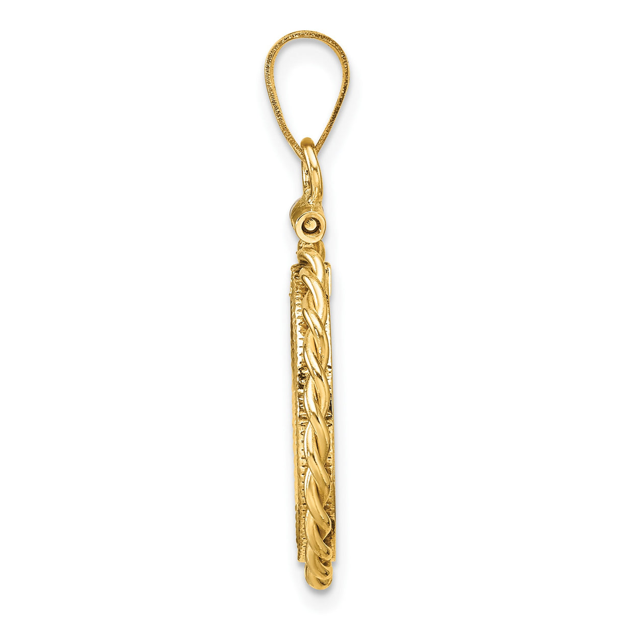 16 mm 14k Yellow Gold coin bezel for 16 mm Coin β alternate view