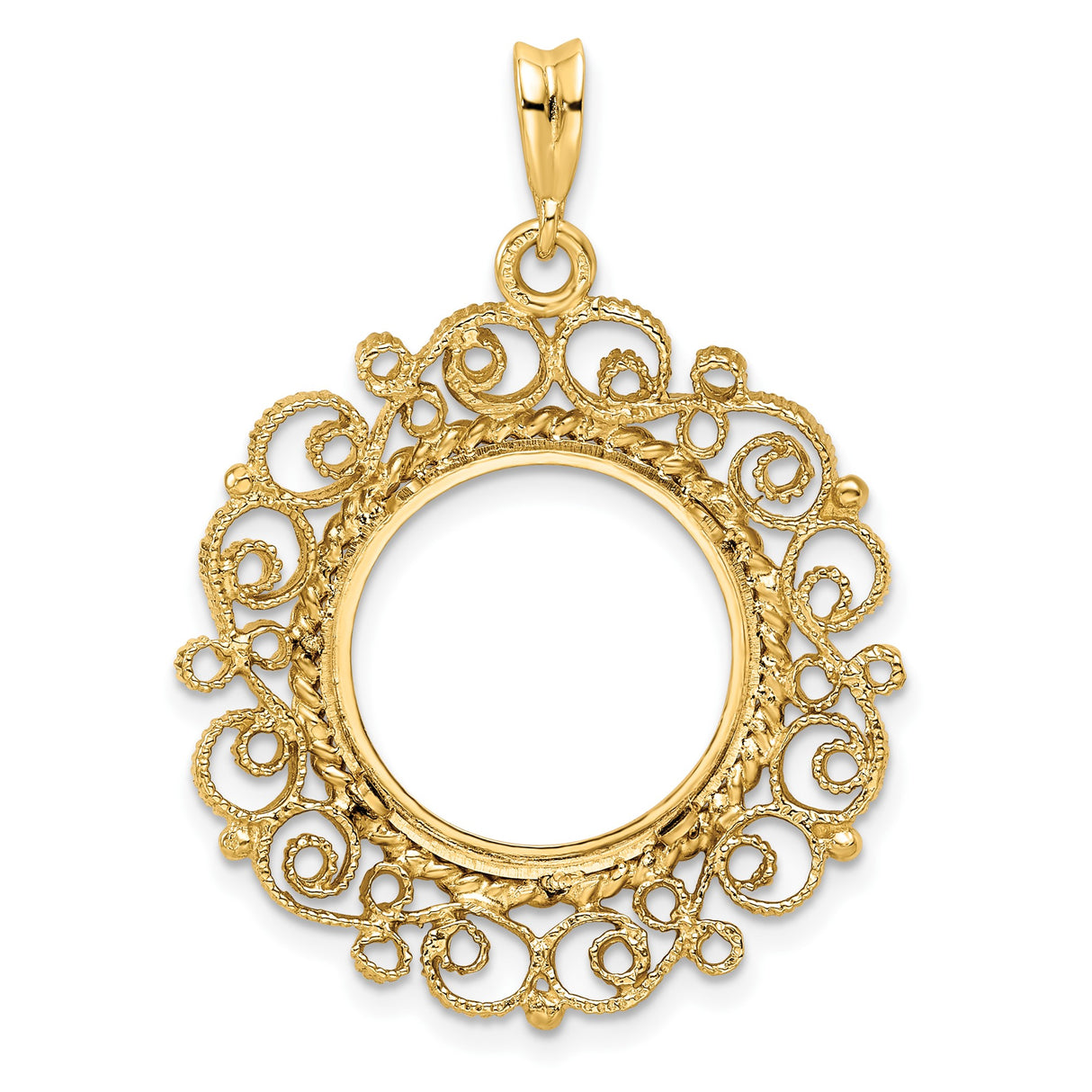 16 mm 14k Yellow Gold coin bezel for 16 mm Coin β additional image