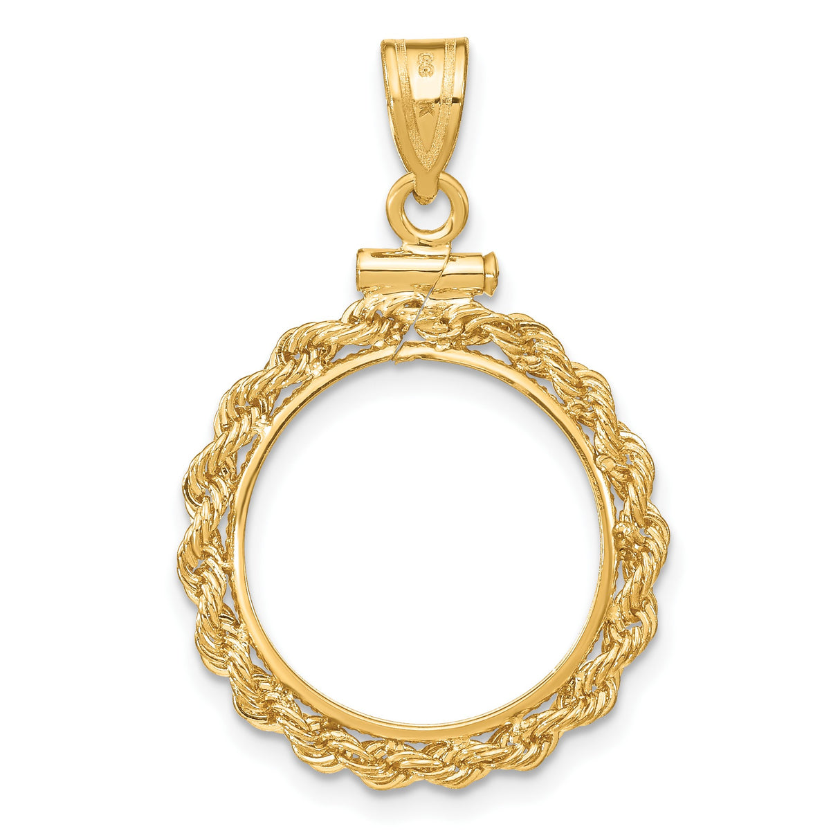 16 mm 14k Yellow Gold coin bezel for 16 mm Coin β additional image