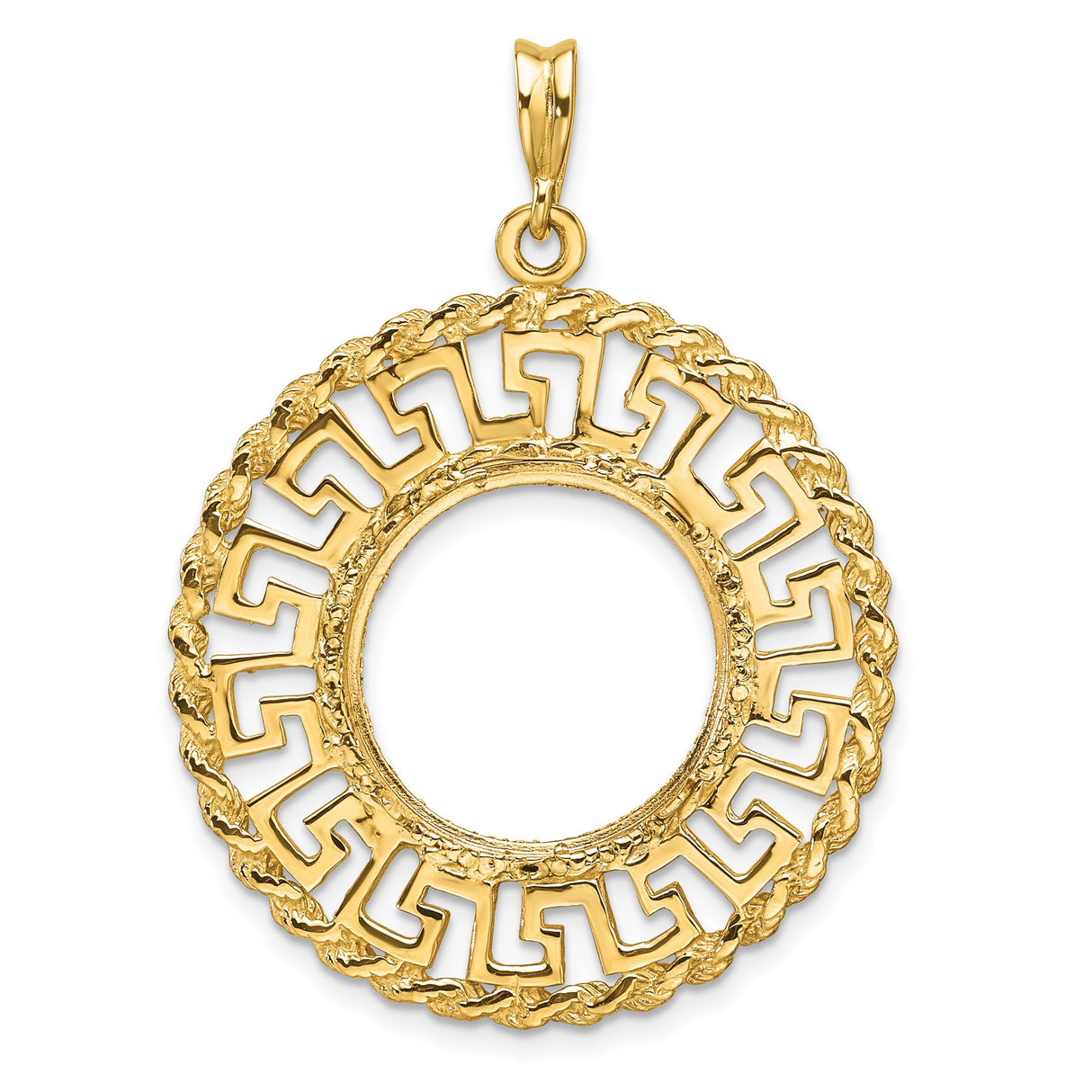 17 mm 14k Yellow Gold coin bezel for 16.5 mm Coin β additional image