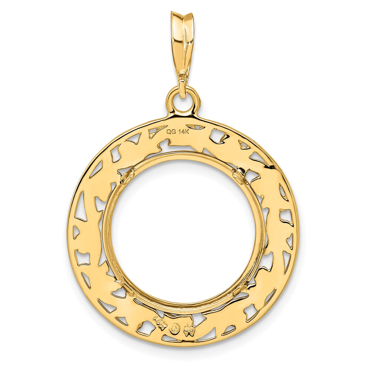 17 mm 14k Yellow Gold coin bezel for 16.5 mm Coin β additional image