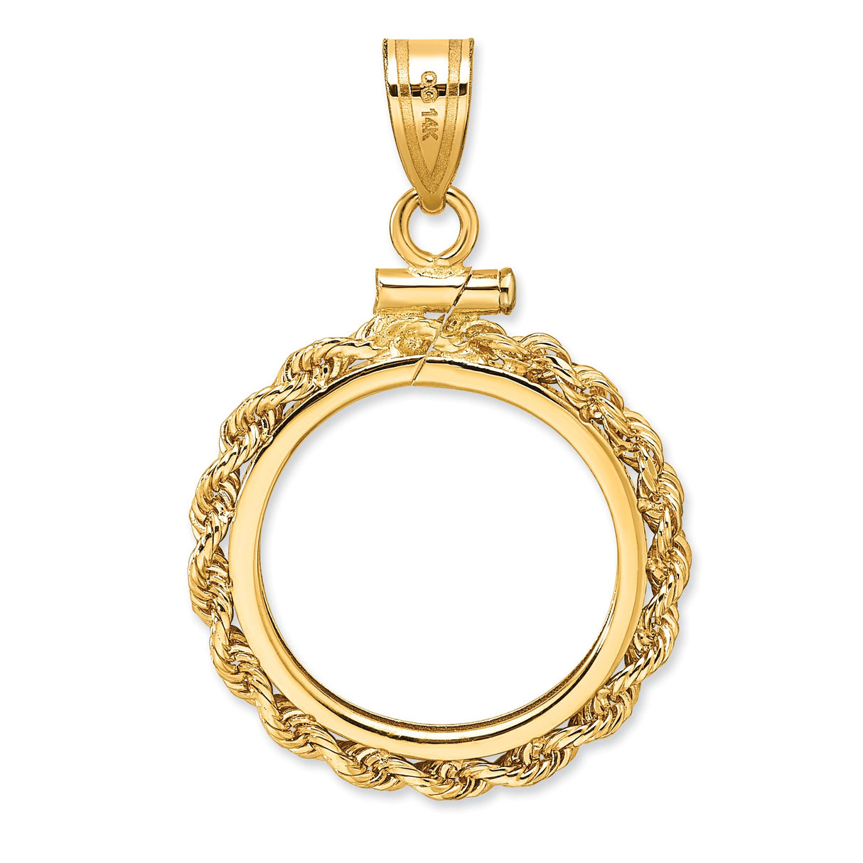 17 mm 10k Yellow Gold coin bezel for 16.5 mm Coin β additional image