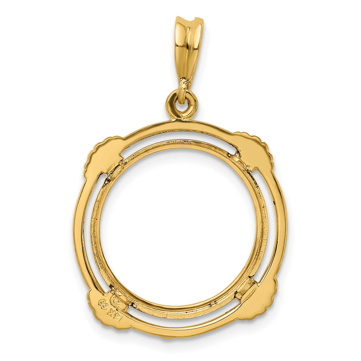 17 mm 14k Yellow Gold coin bezel for 16.5 mm Coin β additional image