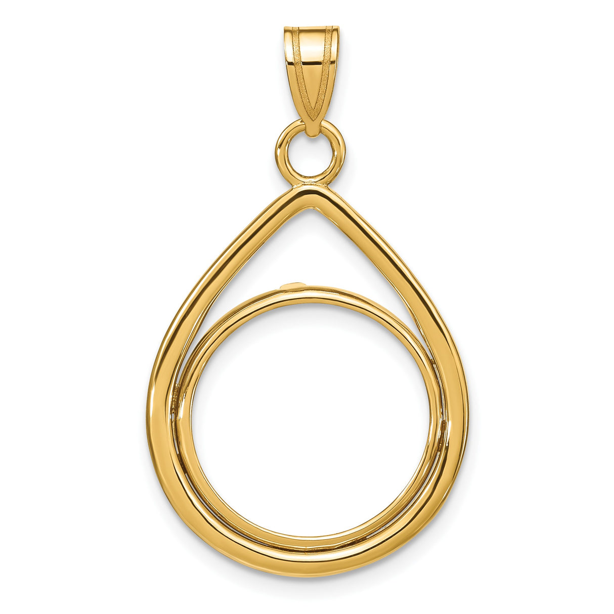 17 mm 10k Yellow Gold coin bezel for 16.5 mm Coin