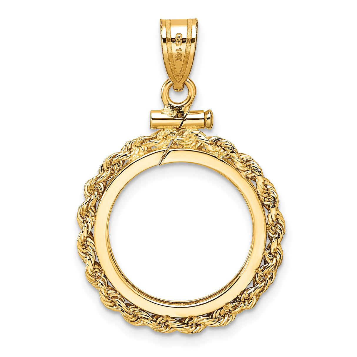 17 mm 14k Yellow Gold coin bezel for 16.5 mm Coin β additional image