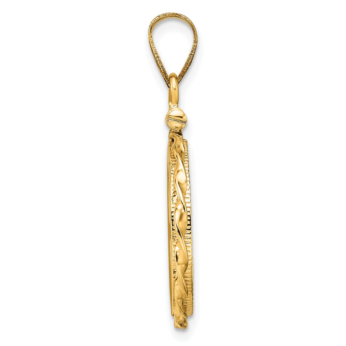 17 mm 14k Yellow Gold coin bezel for 16.5 mm Coin β alternate view