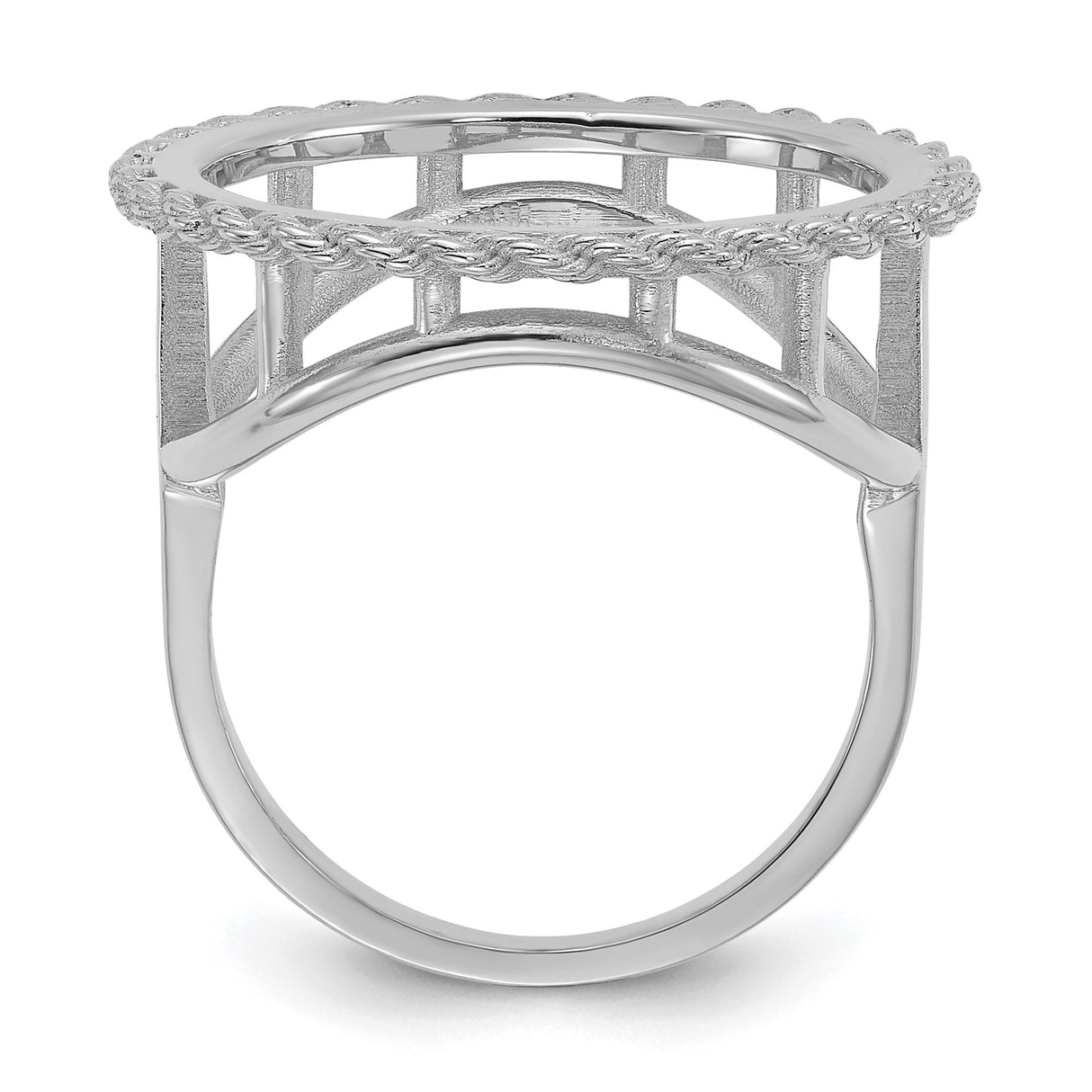 17 mm 14k White Gold coin bezel for 16.5 mm Coin β alternate view