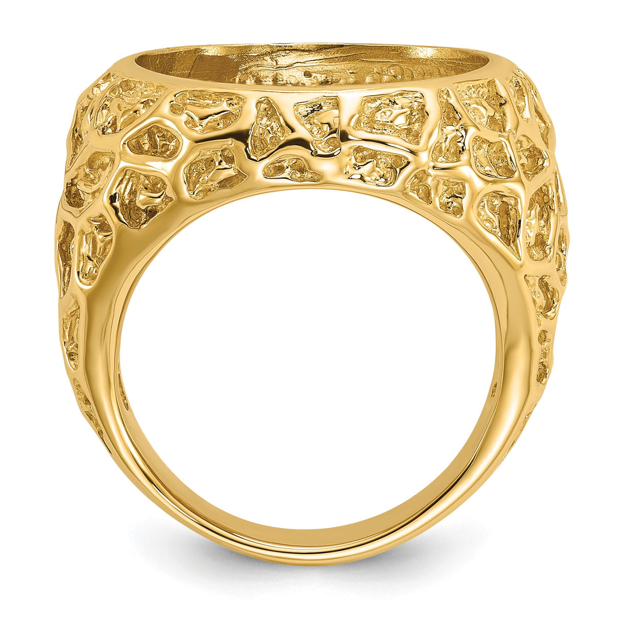 17 mm 14k Yellow Gold coin bezel for 16.5 mm Coin β alternate view