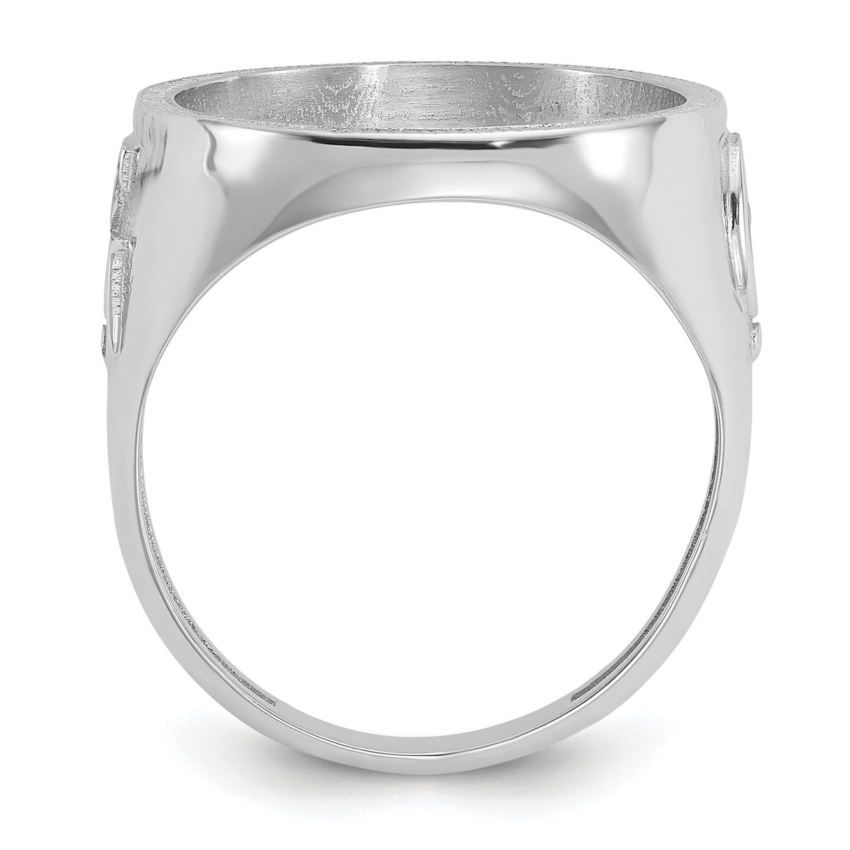 17 mm 14k White Gold coin bezel for 16.5 mm Coin β alternate view