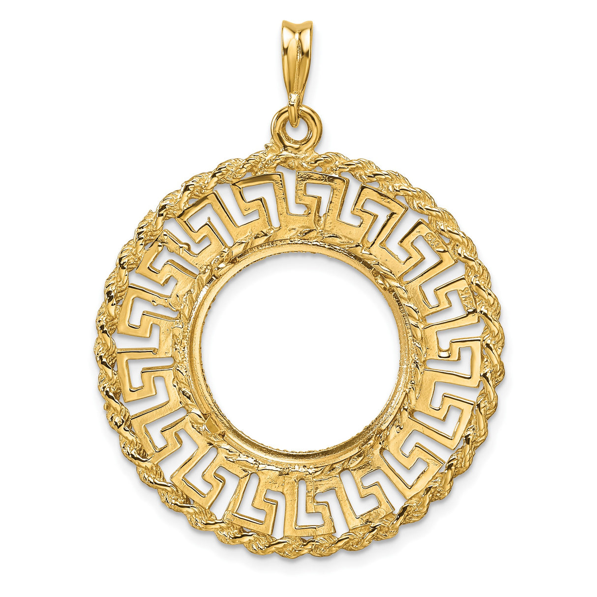 18 mm 14k Yellow Gold coin bezel for 17.8 mm Coin β additional image