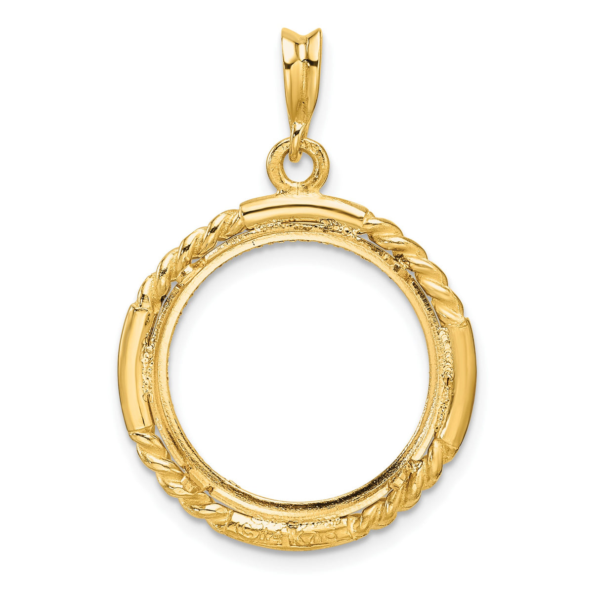 18 mm 14k Yellow Gold coin bezel for 17.8 mm Coin β additional image