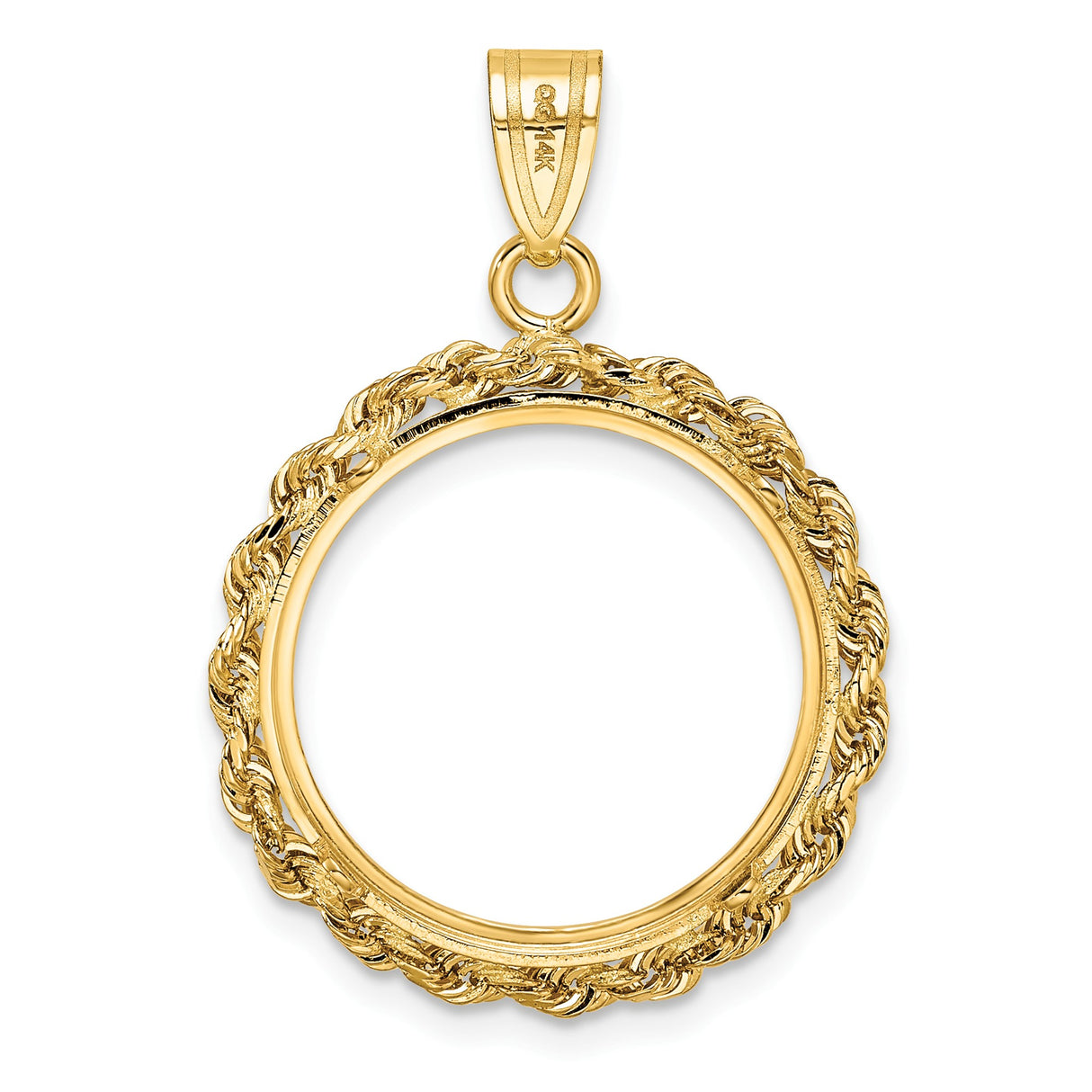 18 mm 14k Yellow Gold coin bezel for 17.8 mm Coin β additional image