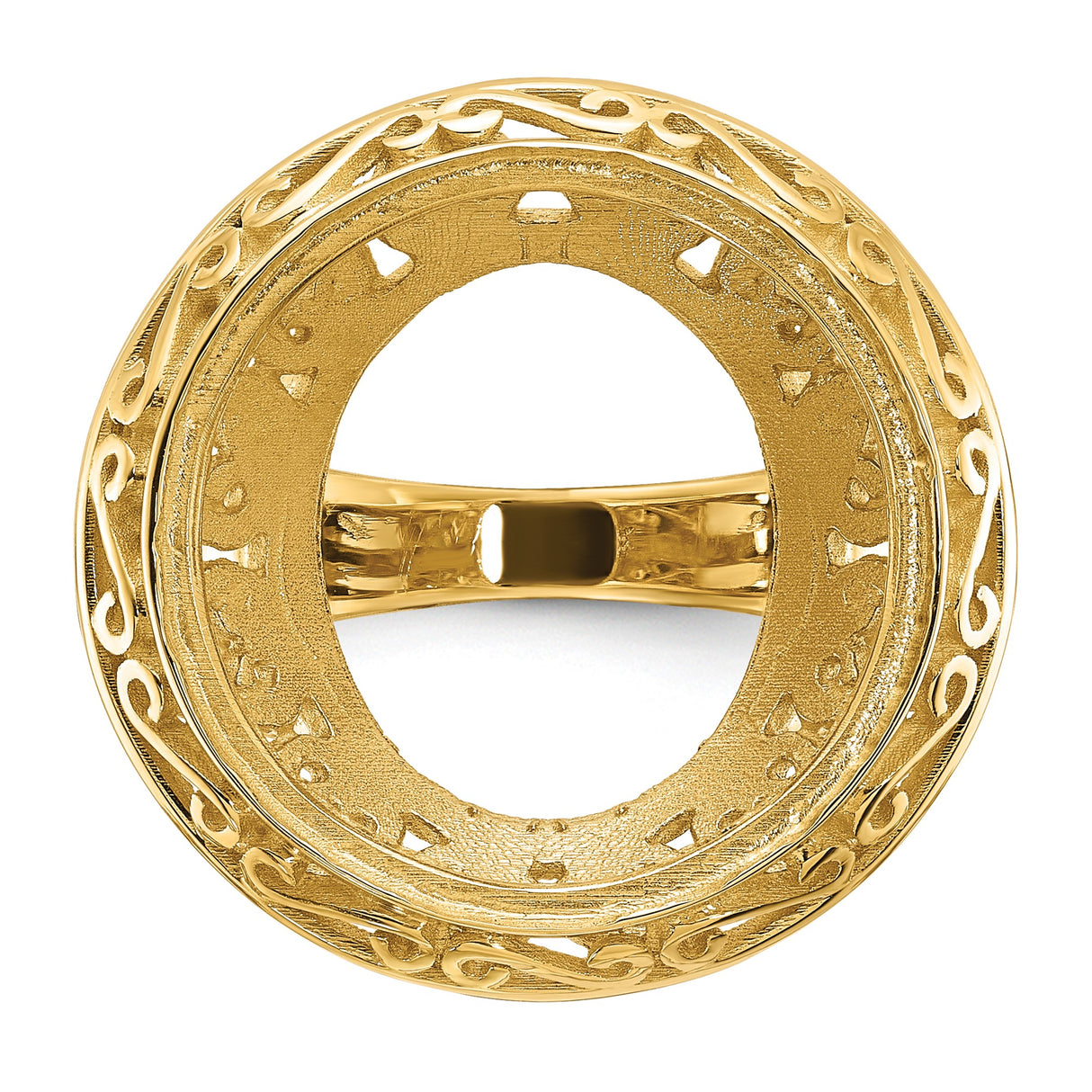 18 mm 14k Yellow Gold coin bezel for 17.8 mm Coin β additional image