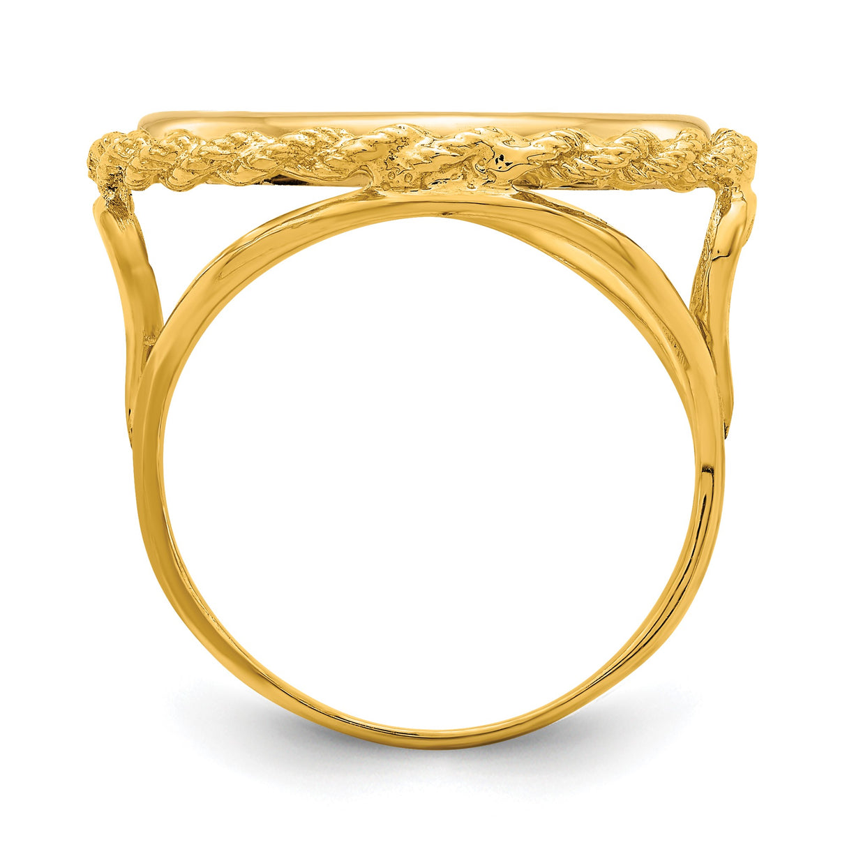 18 mm 14k Yellow Gold coin bezel for 17.8 mm Coin β alternate view