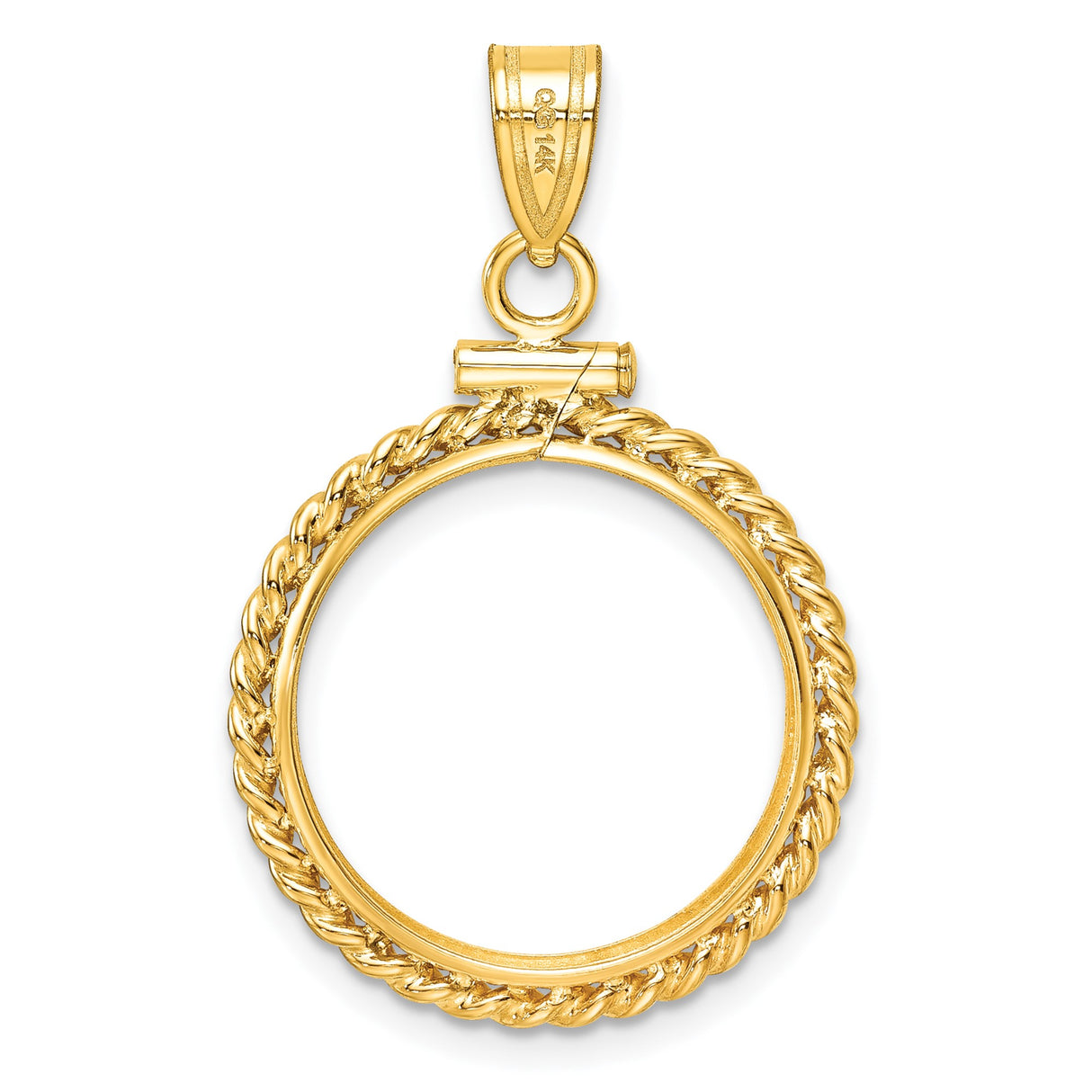 19 mm 14k Yellow Gold coin bezel for 19 mm Coin β additional image