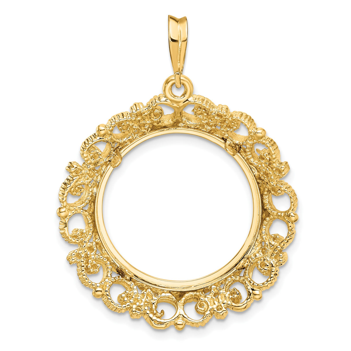 20 mm 14k Yellow Gold coin bezel for 19.5 mm Coin β additional image