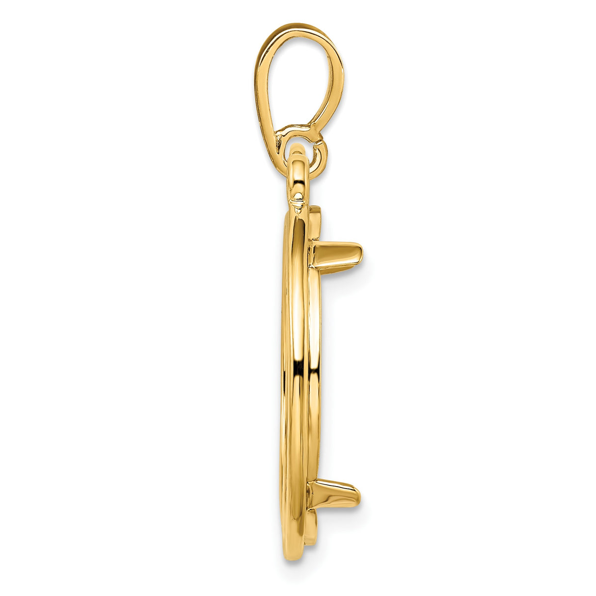 20 mm 14k Yellow Gold coin bezel for 20 mm Coin β alternate view