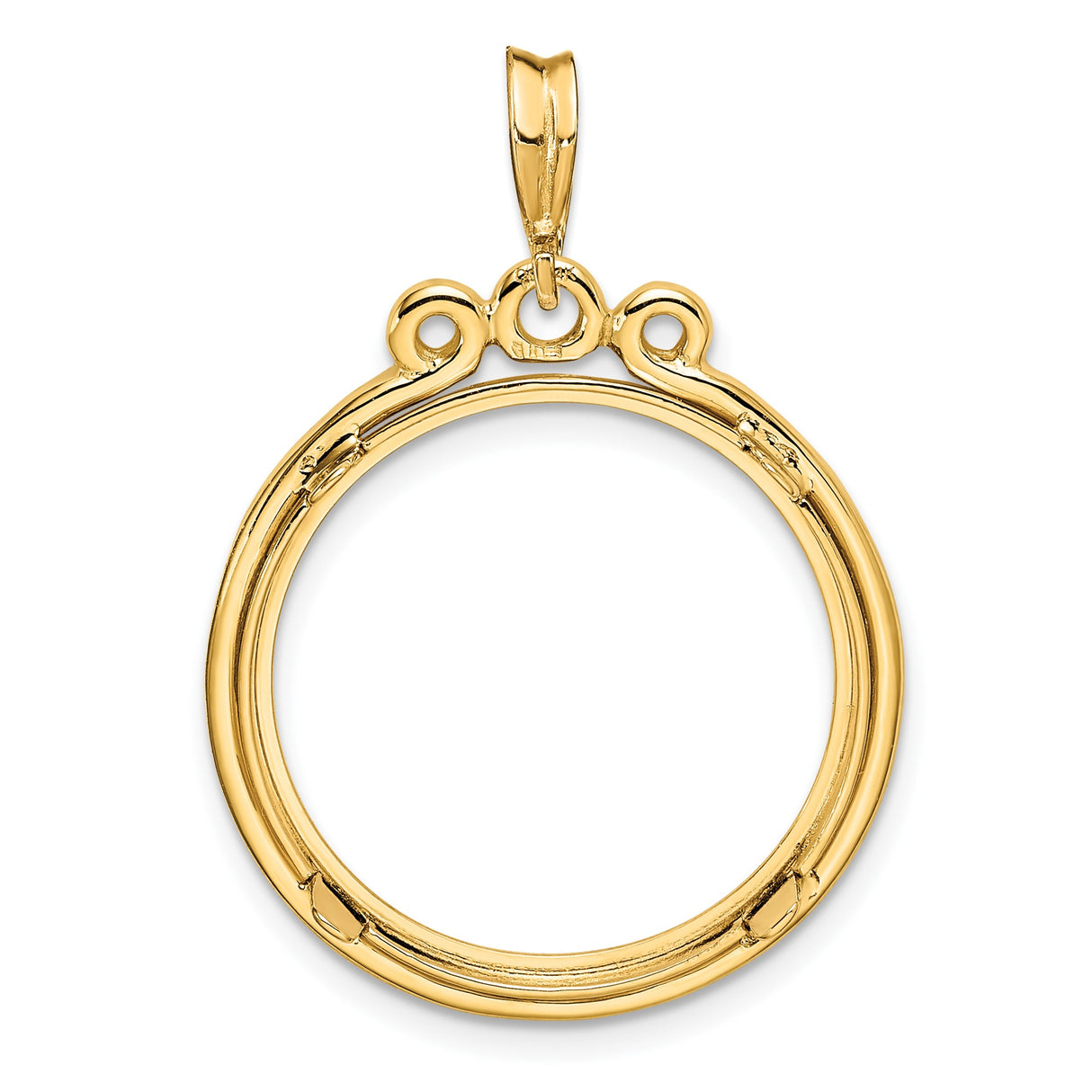 20 mm 14k Yellow Gold coin bezel for 20 mm Coin β additional image