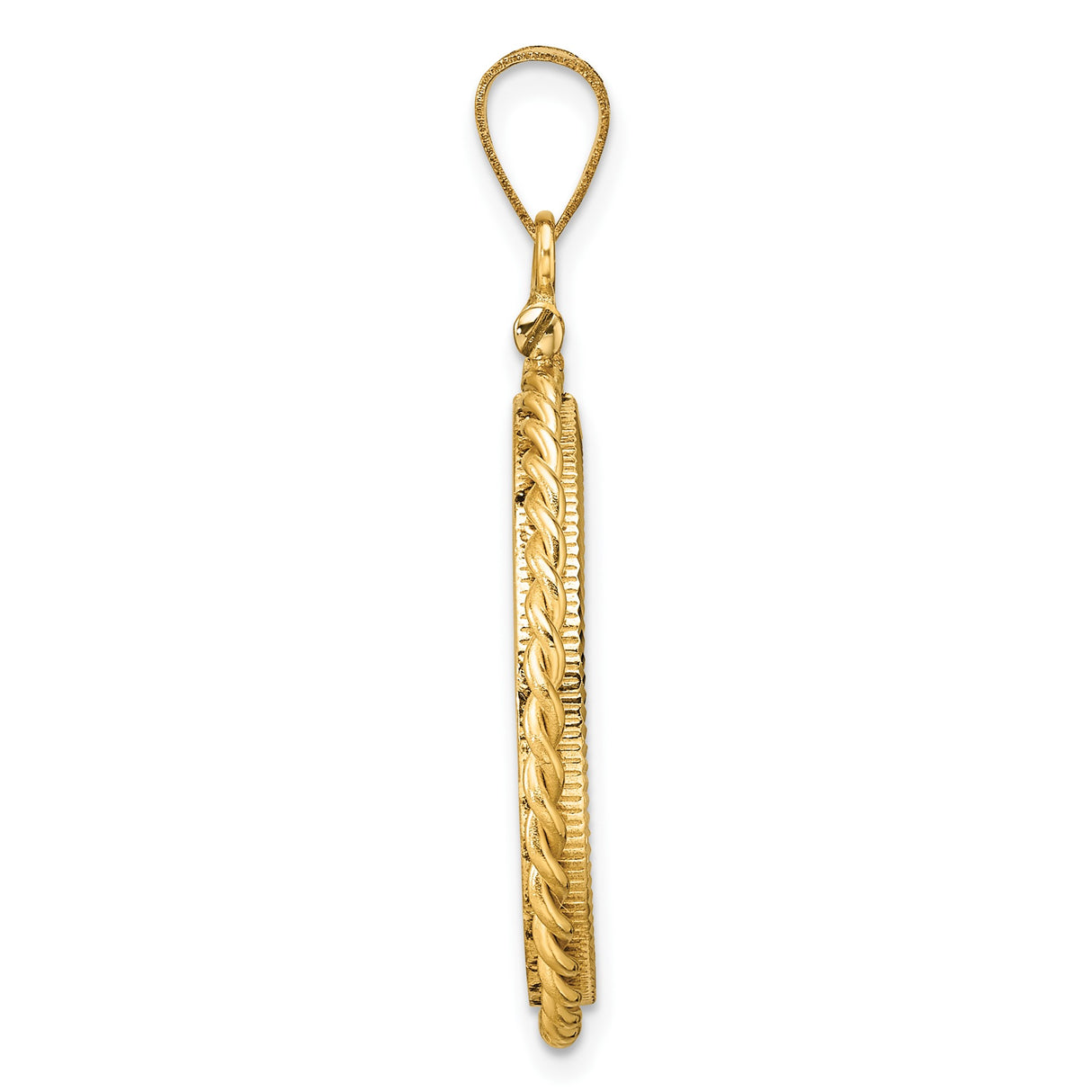 22 mm 14k Yellow Gold coin bezel for 21.6 mm Coin β alternate view