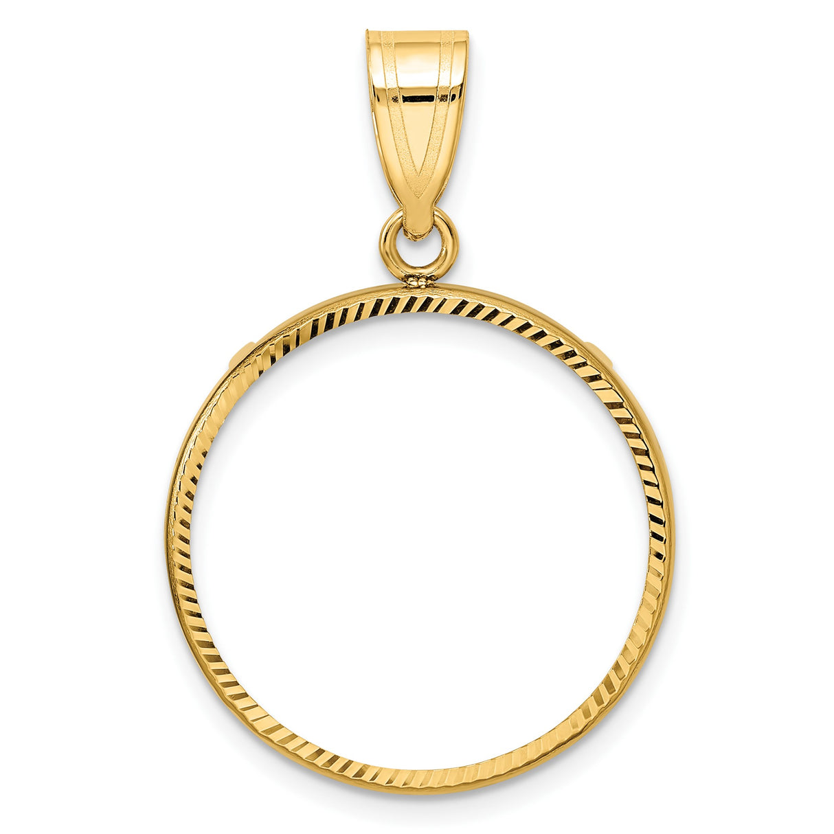22 mm 10k Yellow Gold coin bezel for 21.6 mm Coin