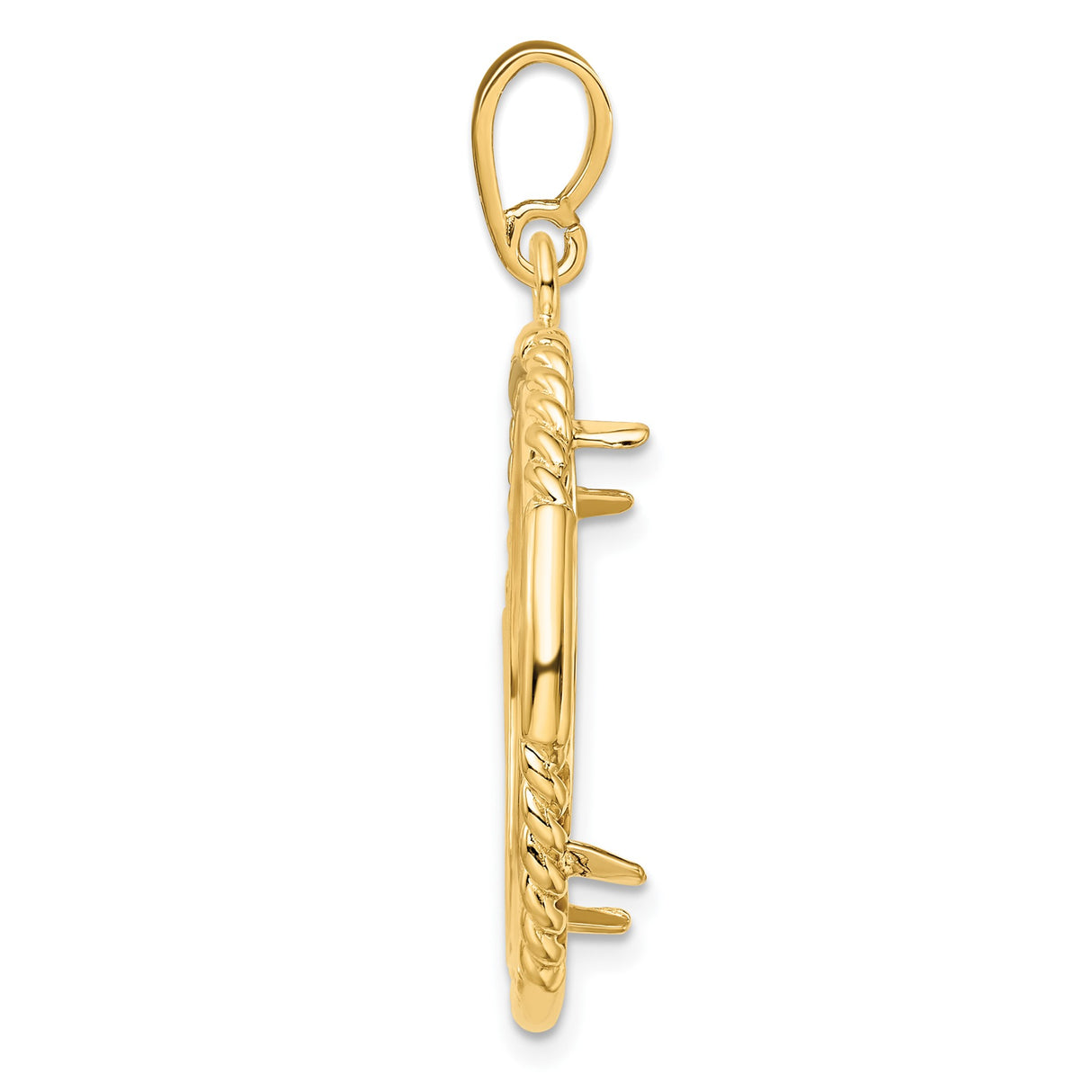 22 mm 14k Yellow Gold coin bezel for 21.6 mm Coin β alternate view