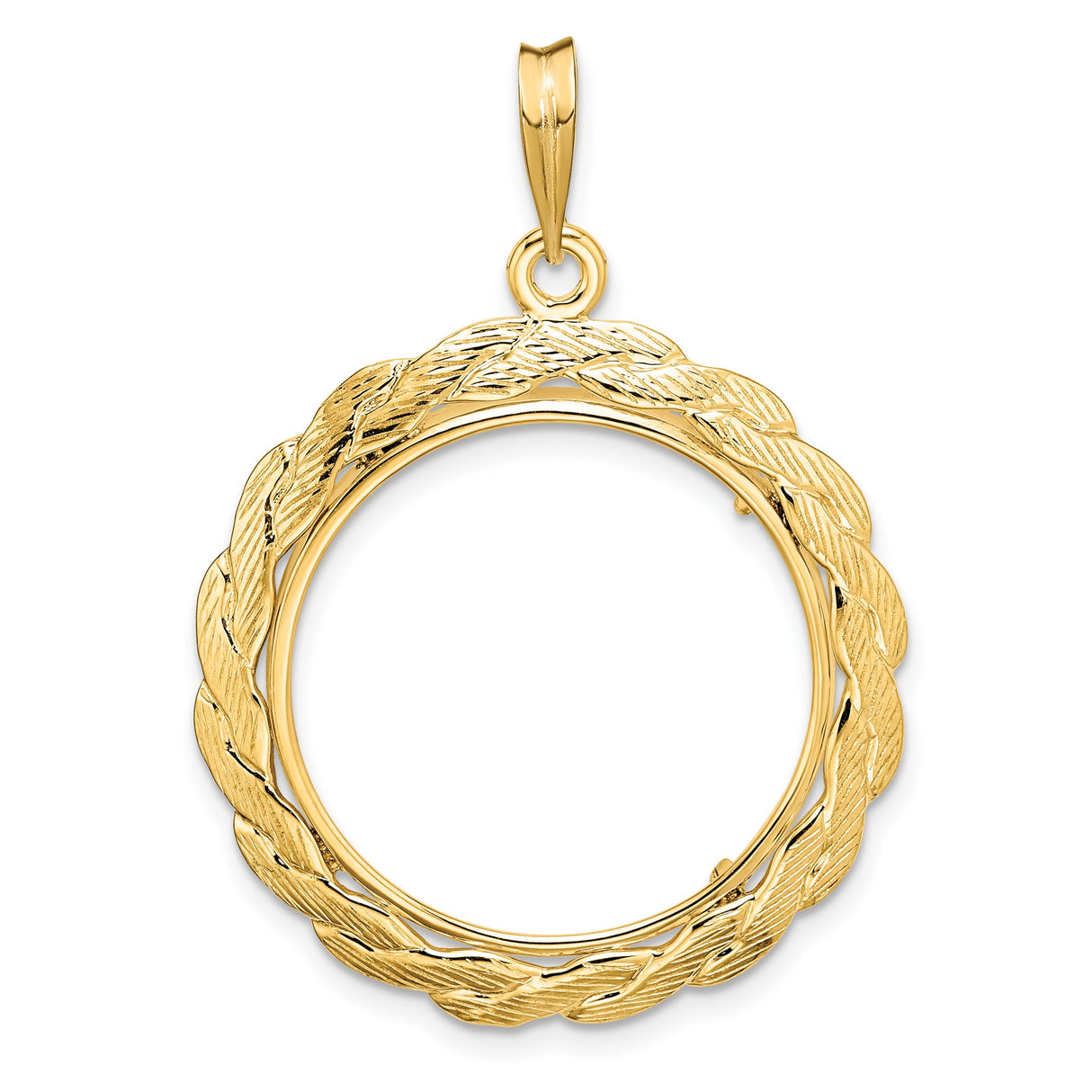 22 mm 14k Yellow Gold coin bezel for 21.6 mm Coin