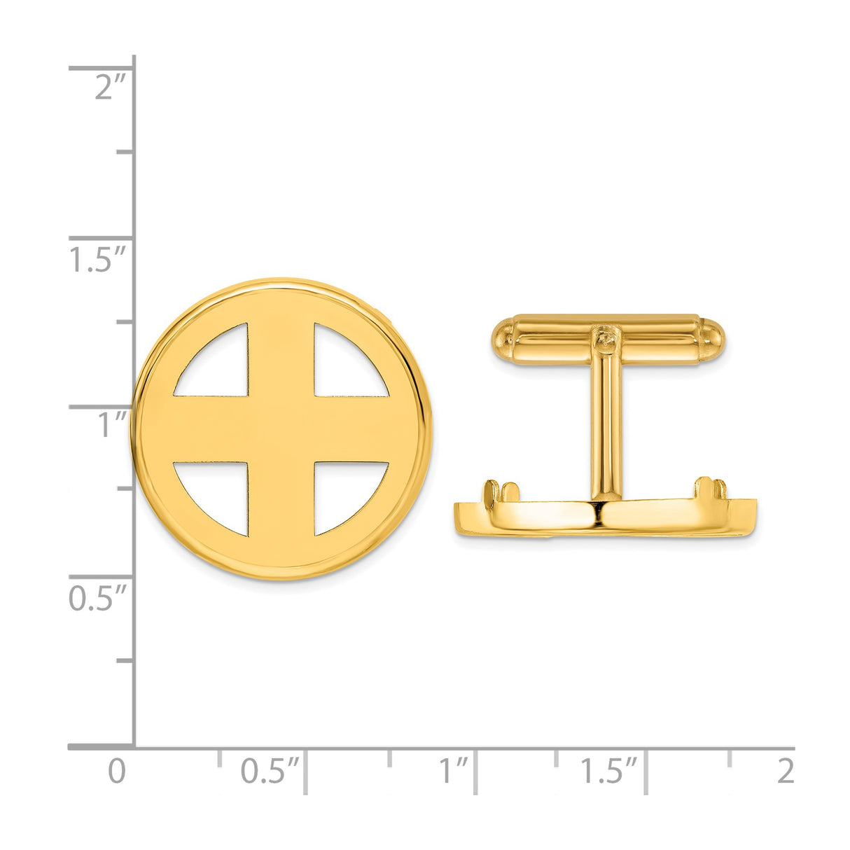 22 mm 14k Yellow Gold coin bezel for 22 mm Coin β size reference (ruler)