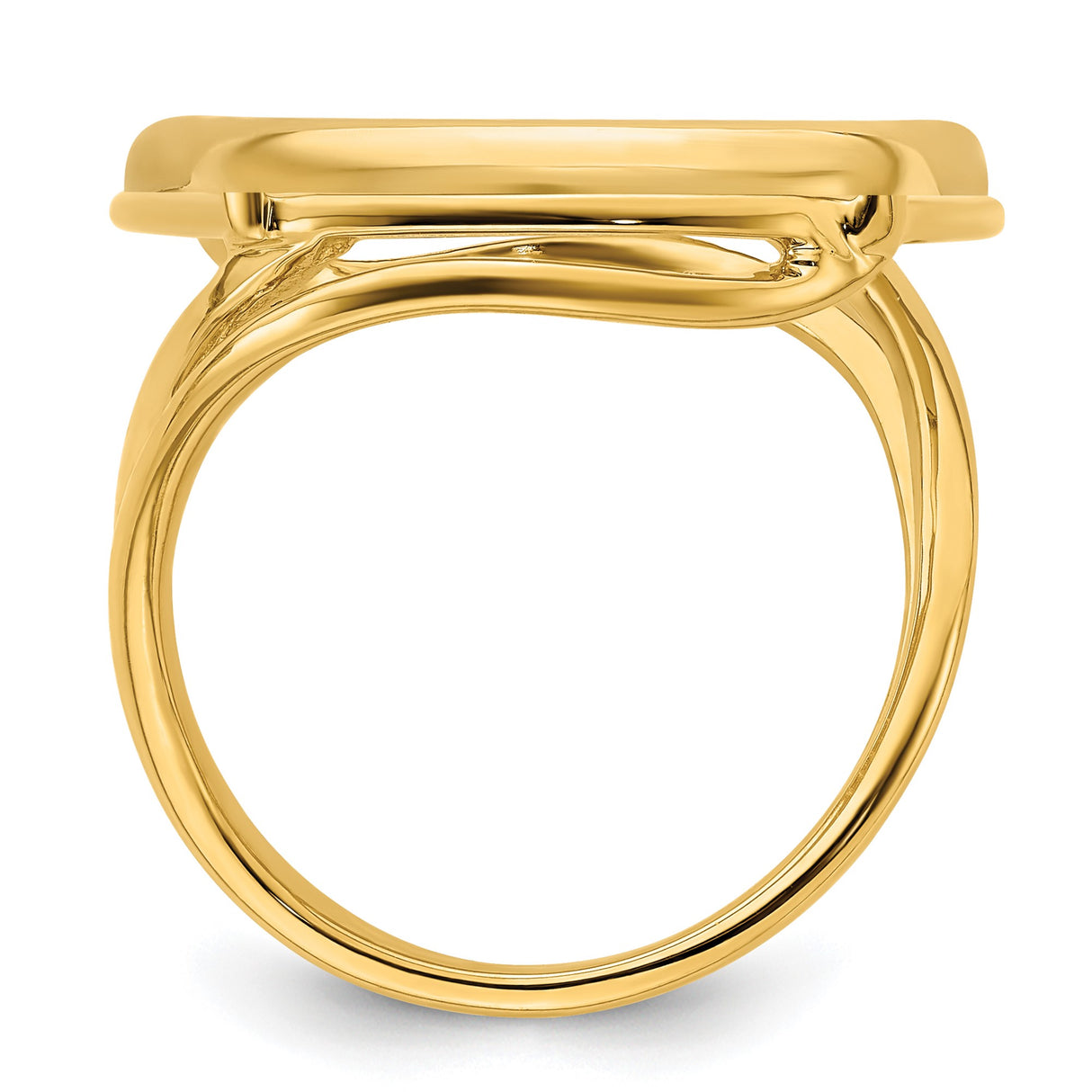 22 mm 14k Yellow Gold coin bezel for 22 mm Coin β alternate view