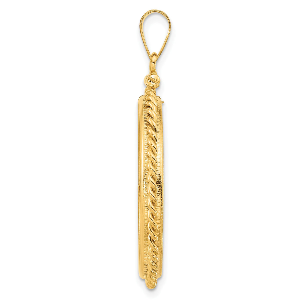 25 mm 14k Yellow Gold coin bezel for 25 mm Coin β alternate view