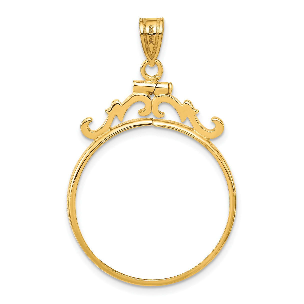 25 mm 14k Yellow Gold coin bezel for 25 mm Coin β additional image