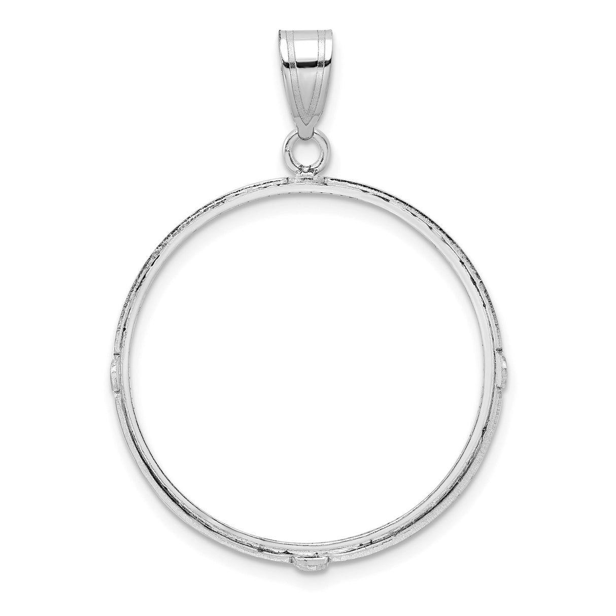 27 mm 14k White Gold coin bezel for 27 mm Coin β additional image