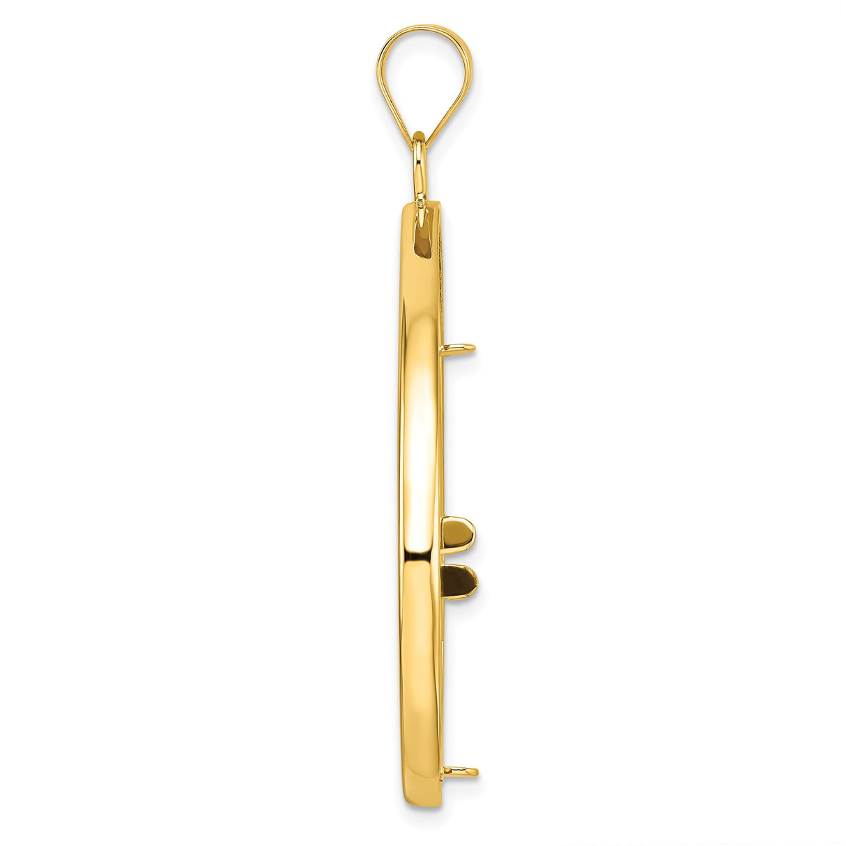 27 mm 14k Yellow Gold coin bezel for 27 mm Coin β alternate view