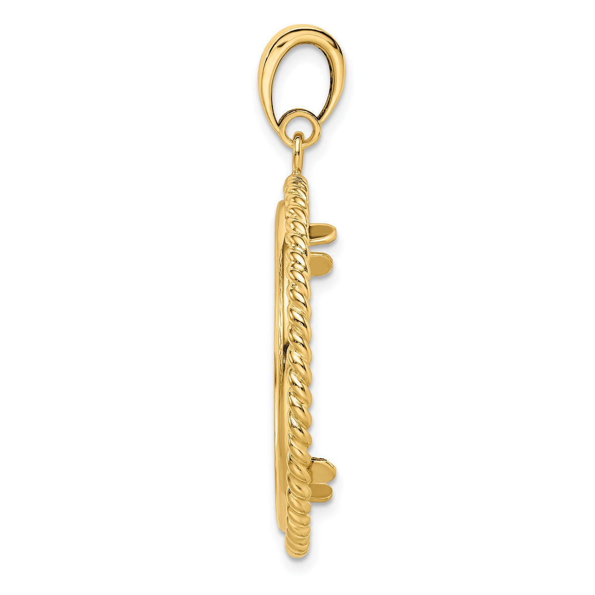 27 mm 14k Yellow Gold coin bezel for 27 mm Coin β alternate view