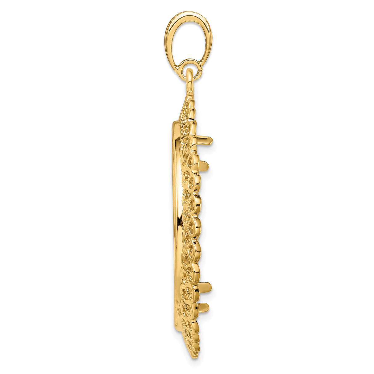 30 mm 14k Yellow Gold coin bezel for 30 mm Coin β alternate view