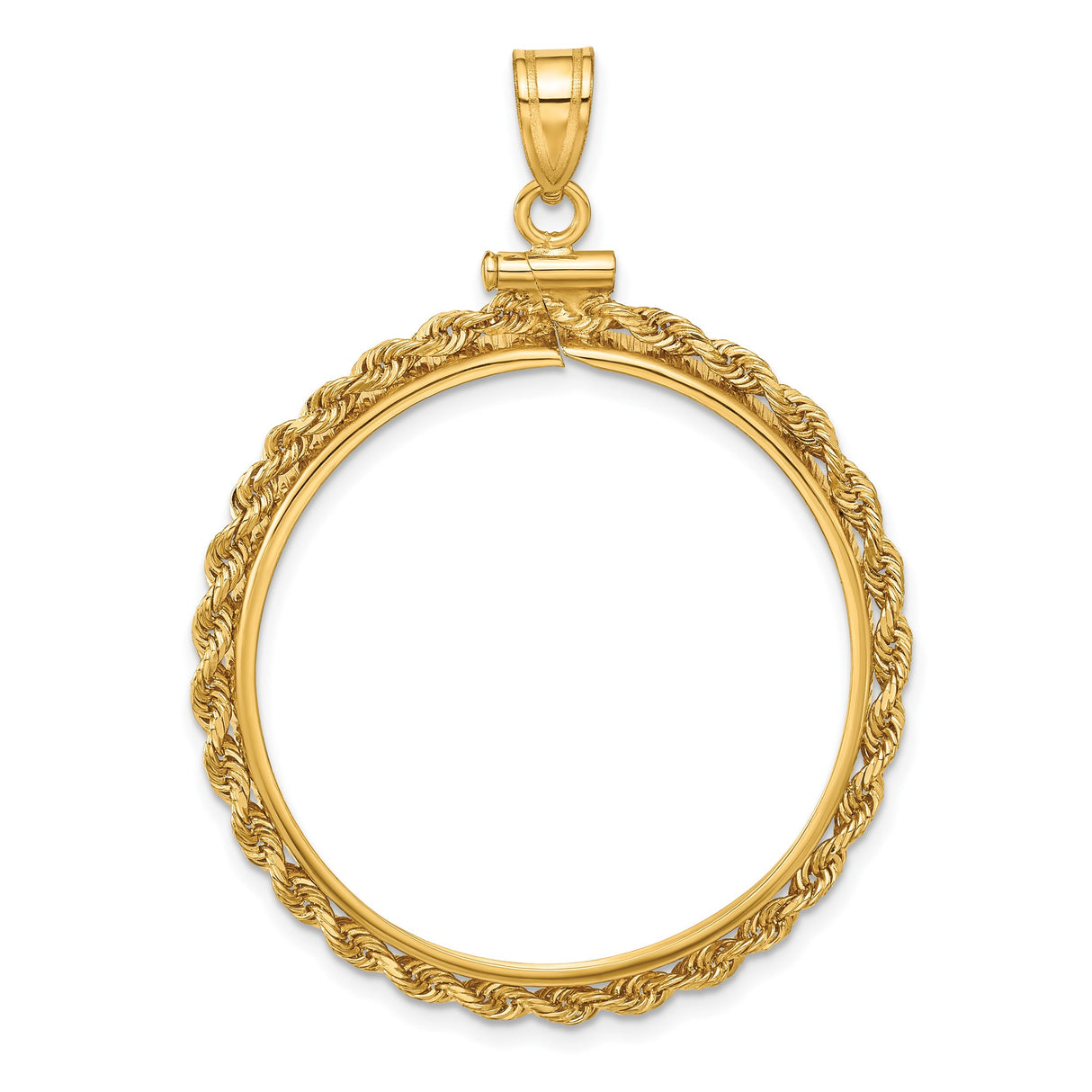 30 mm 10k Yellow Gold coin bezel for 30 mm Coin