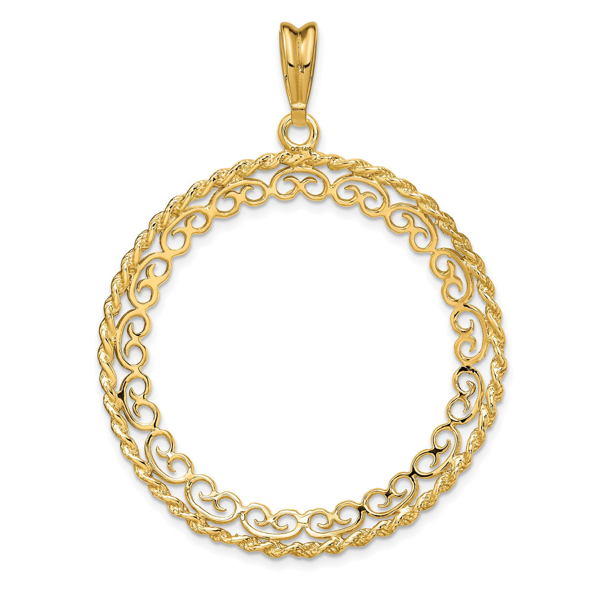 30 mm 14k Yellow Gold coin bezel for 30 mm Coin β additional image