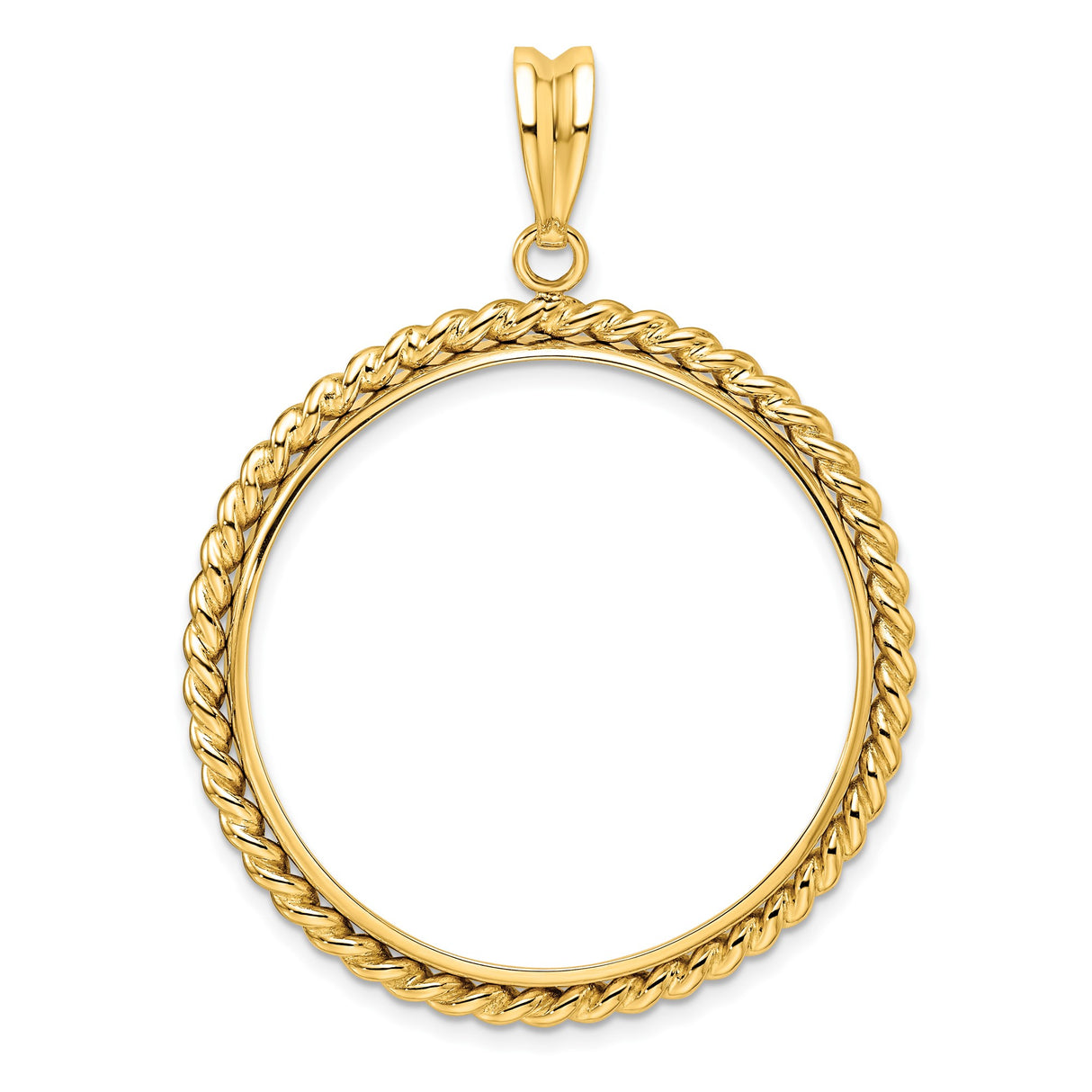 33 mm 14k Yellow Gold coin bezel for 32.7 mm Coin