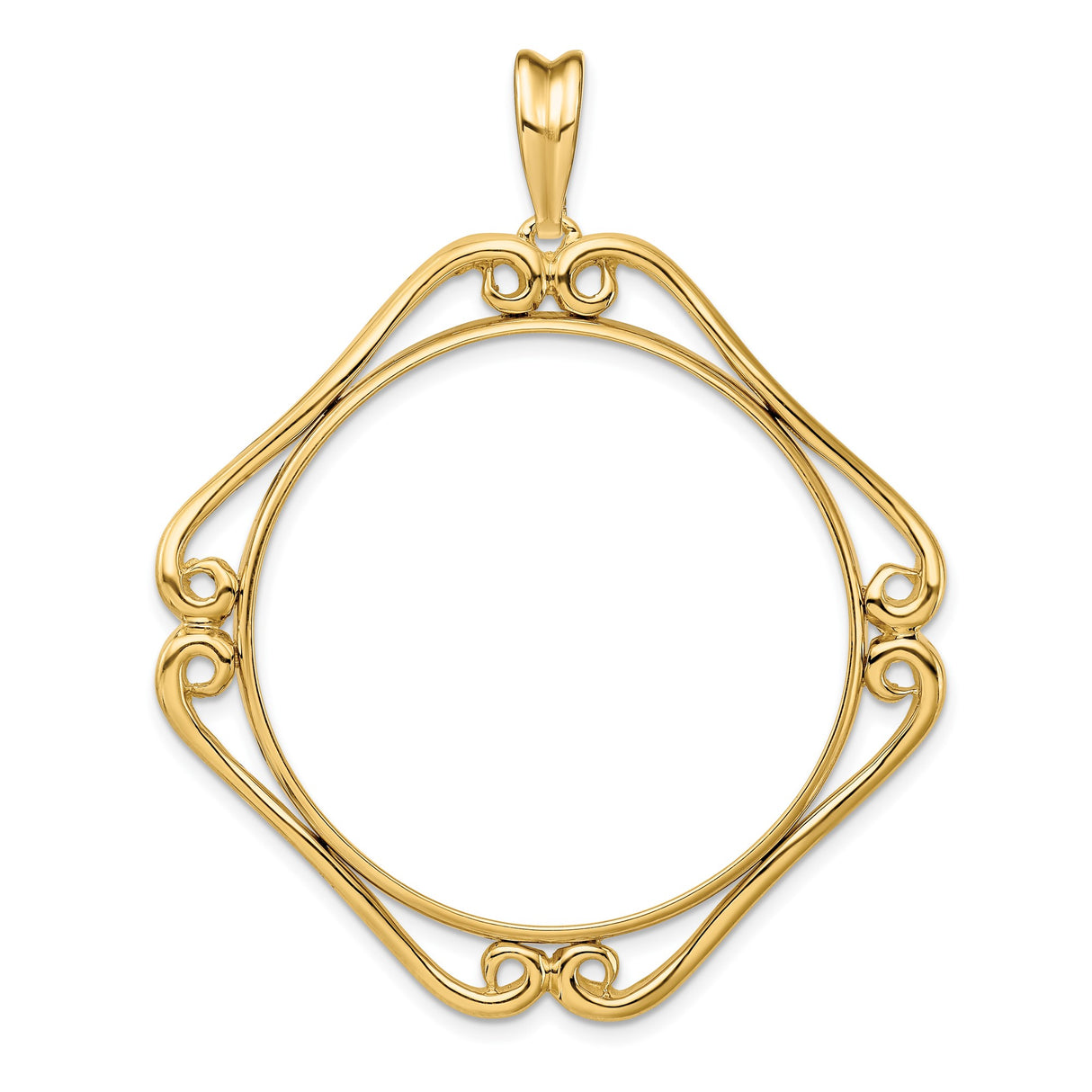 34 mm 14k Yellow Gold coin bezel for 34.2 mm Coin