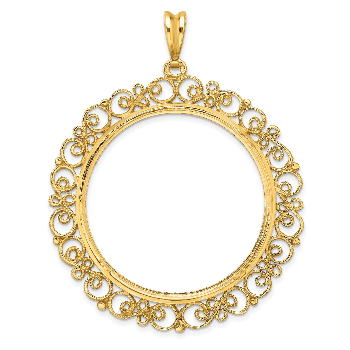 34 mm 14k Yellow Gold coin bezel for 34.2 mm Coin β additional image