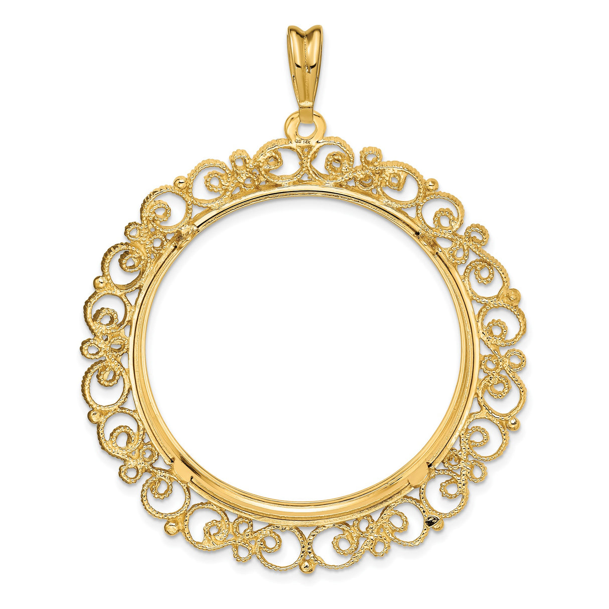 34 mm 14k Yellow Gold coin bezel for 34.2 mm Coin β additional image