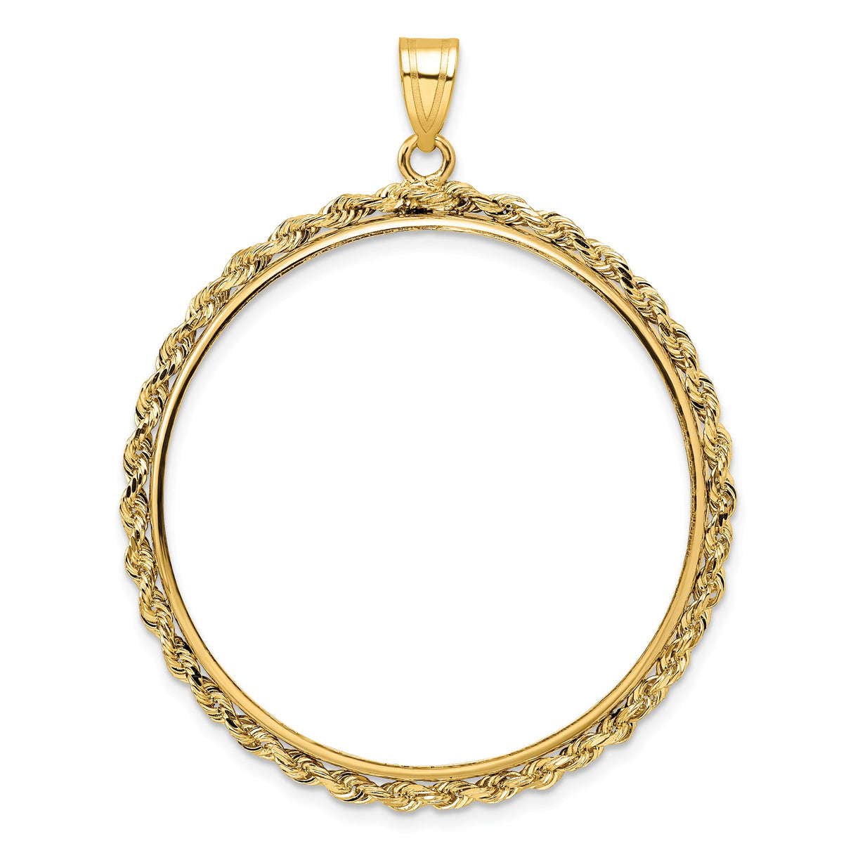 34 mm 14k Yellow Gold coin bezel for 34.2 mm Coin